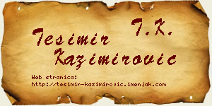 Tešimir Kazimirović vizit kartica